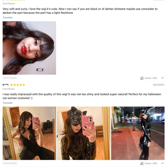 Wig with bangs dark brown/black - Picture 6 of 8